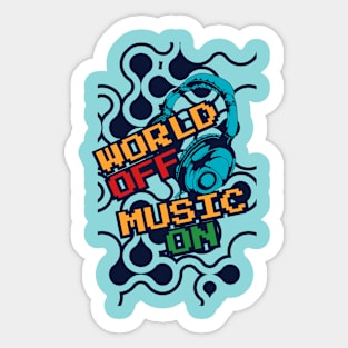 WORLD OFF by WOOF SHIRT Sticker